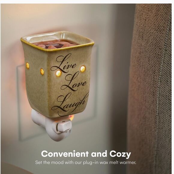 Wax Warmer Cream Plug In Scented Home Fragrance Essential Oils Melts Night Light - Picture 6 of 7